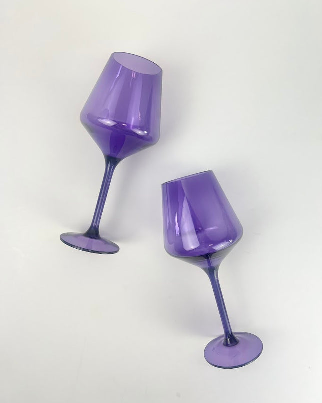 Shatterproof Stemmed Wineglass Purple Drinkware in  at Wrapsody