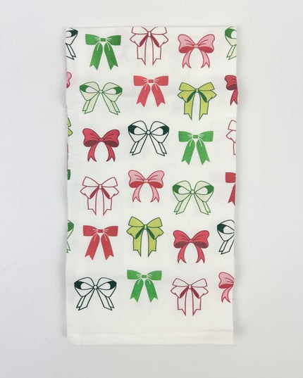 Christmas Bows Towel Kitchen Towels in  at Wrapsody