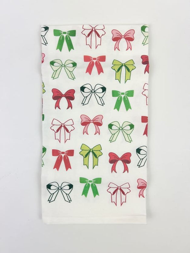 Christmas Bows Towel Kitchen Towels in  at Wrapsody