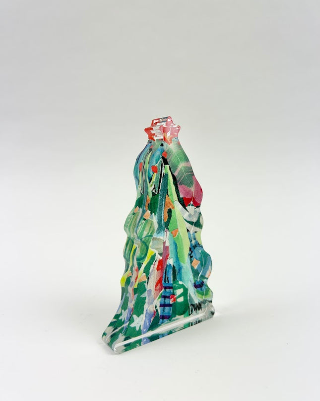 Festive Tree Bitty Block Acrylic Home Decor in  at Wrapsody