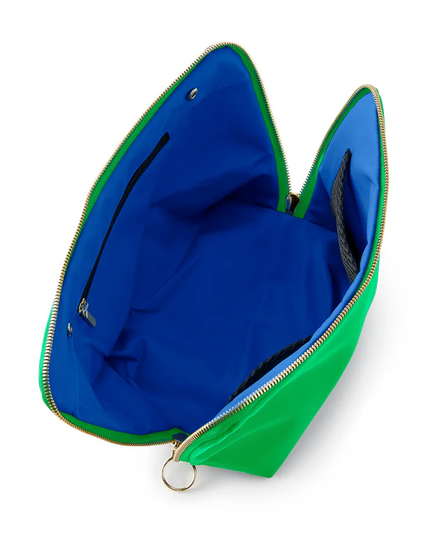 Signature Makeup Bag Kelly Green/Navy Travel Accessories in at Wrapsody