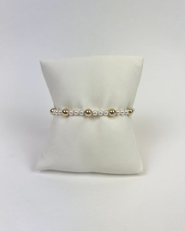 Enewton Sincerity 4mm & 6mm Gold/Pearl Bracelet Bracelets in  at Wrapsody