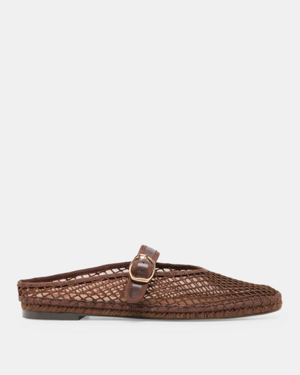 Milie Woven Mesh Chocolate Flats