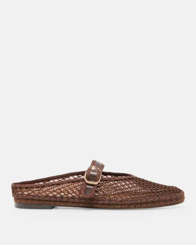 Milie Woven Mesh Chocolate Flats