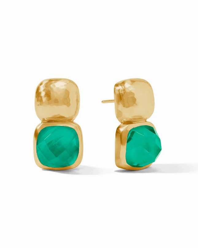 Julie Vos Catalina Emerald Green Earrings Earrings in  at Wrapsody