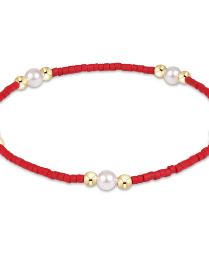 Enewton Gameday Hope Purpose Pearl Bracelet - Crimson