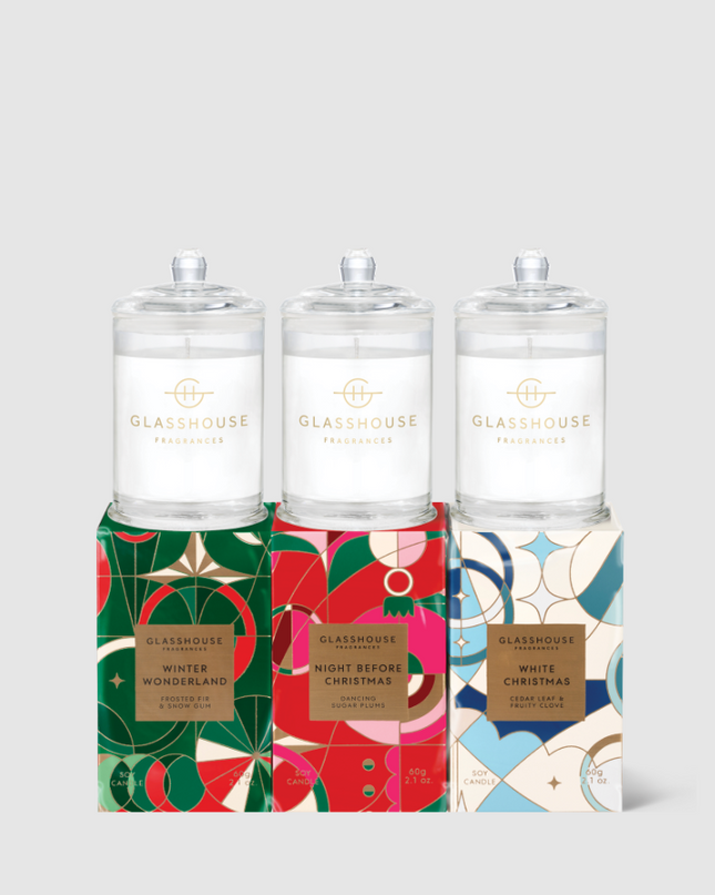 Glasshouse 2.1oz Candle - Christmas Trio