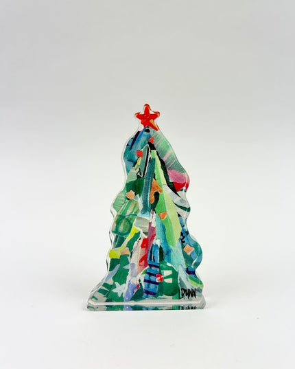 Festive Tree Bitty Block Acrylic Home Decor in  at Wrapsody