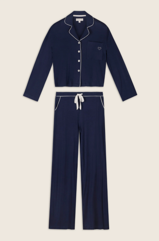 PJ Salvage Soiree Dreams Navy Set Loungewear in at Wrapsody