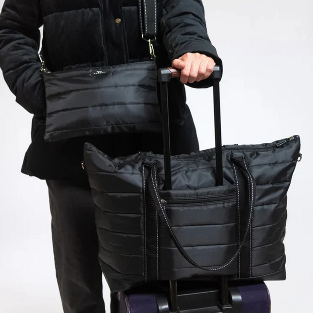 Scout Triple Advisor Black Puffer Luggage, Totes in  at Wrapsody