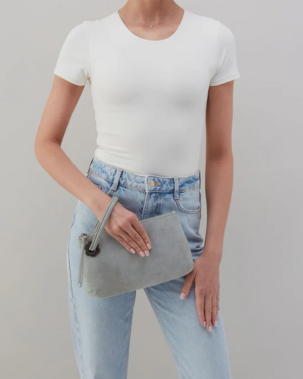 Hobo Daisy Daze Large Wristlet in Misty Harbor Clutches in at Wrapsody