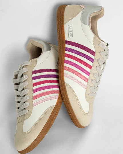Stevie Pink Multi Sneakers Shoes in at Wrapsody