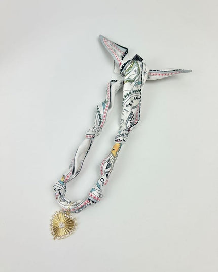 Kyra Medallion Scarf Necklace Necklaces in at Wrapsody