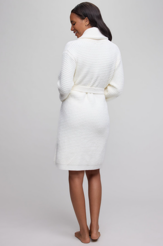 Barefoot Dreams CozyChic Waffle Robe - Pearl Loungewear in at Wrapsody