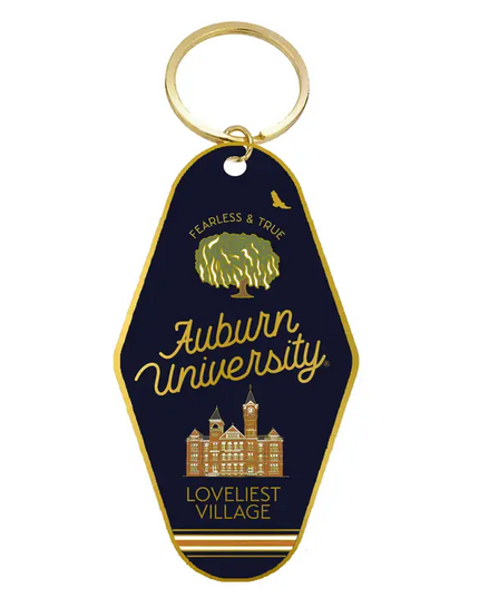 Auburn University Enamel Keychain Travel Accessories in  at Wrapsody