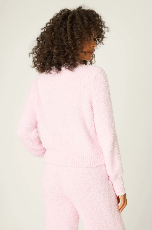 PJ Salvage Bundle Up Boucle Pink Sweater