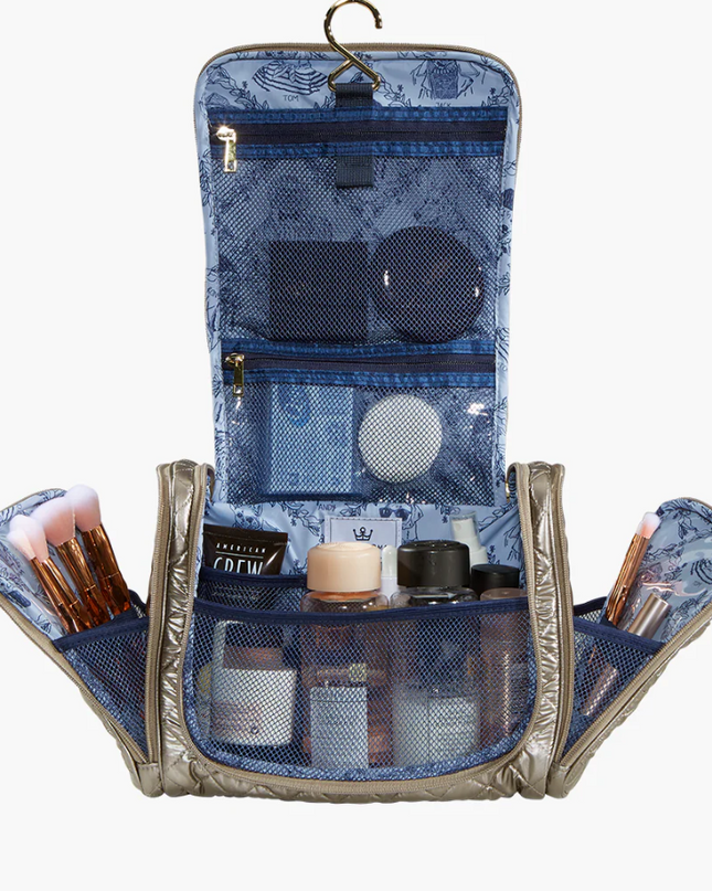 Oliver Thomas Hanging Travel Organizer White Rose Print Travel Accessories in at Wrapsody