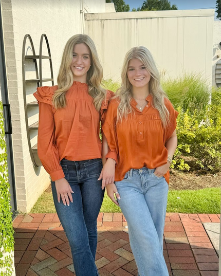 Keller Ruffle Blouse Tops in  at Wrapsody