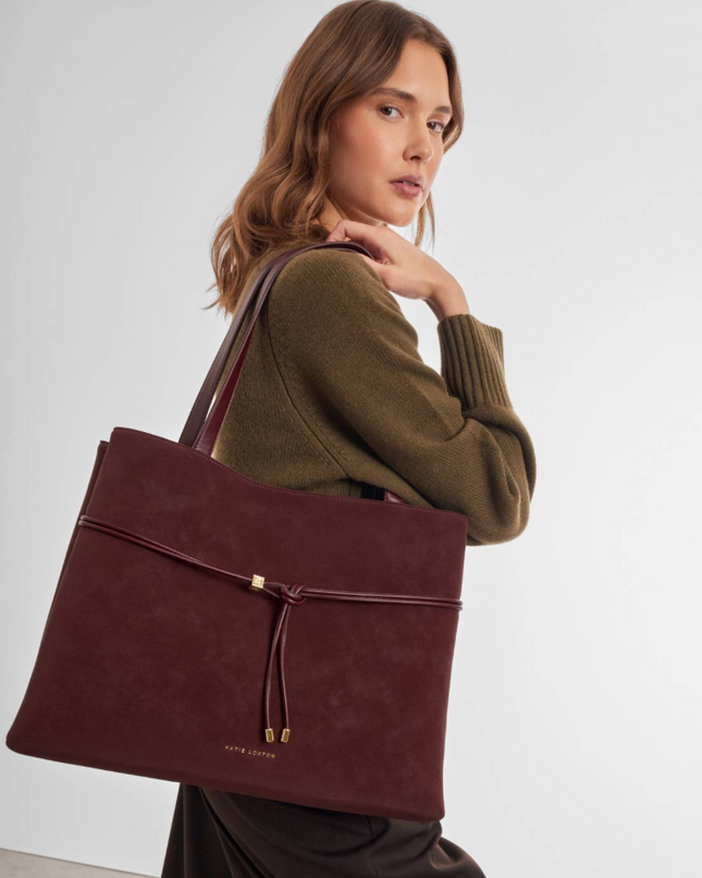 Lori Tote Bag in Bitter Burgundy Totes in at Wrapsody