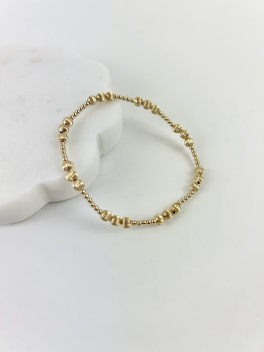 Enewton Gold Dignity Joy Pattern 4mm Bead Bracelet Bracelets in  at Wrapsody