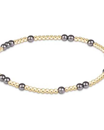 Enewton Hope Unwritten 3mm Bracelet Dark Grey Pearl