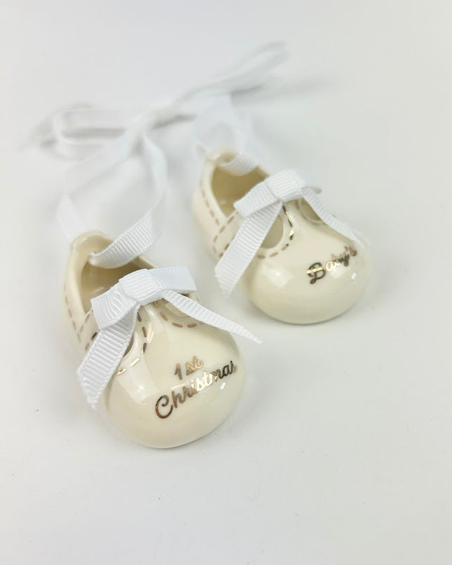 White Baby Shoes Ornament Home Decor in  at Wrapsody