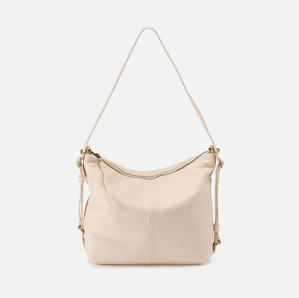 HOBO Shimmering Cream Backpack HOBO Merrin Convertible Backpack: Sandstorm Pebbled Leather  main image 4