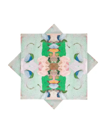 Monet's Garden Green Cocktail Napkins Napkins in at Wrapsody