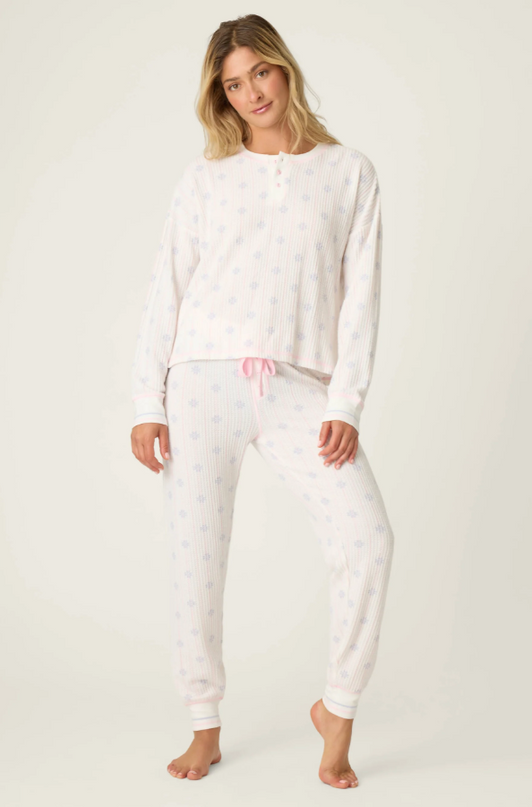 PJ Salvage Ski Jammie Classics Ivory Set Loungewear in S at Wrapsody