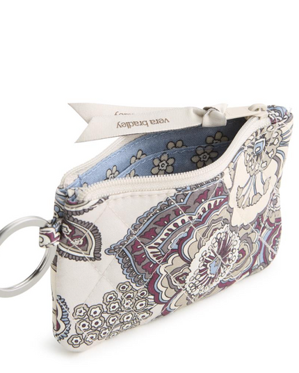 Vera Bradley Neutral Rhapsody Zip ID Breakaway Lanyard