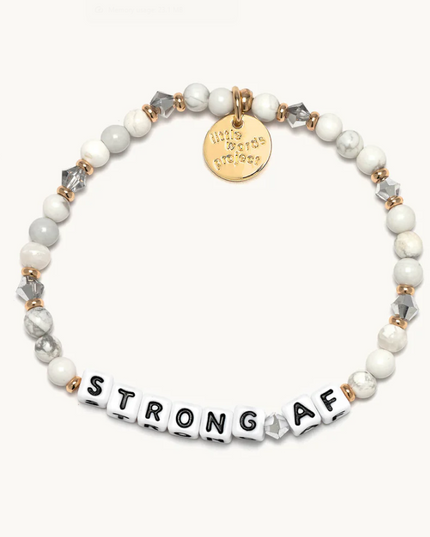 Little Word Project Strong AF Bracelet S/M Bracelets in  at Wrapsody