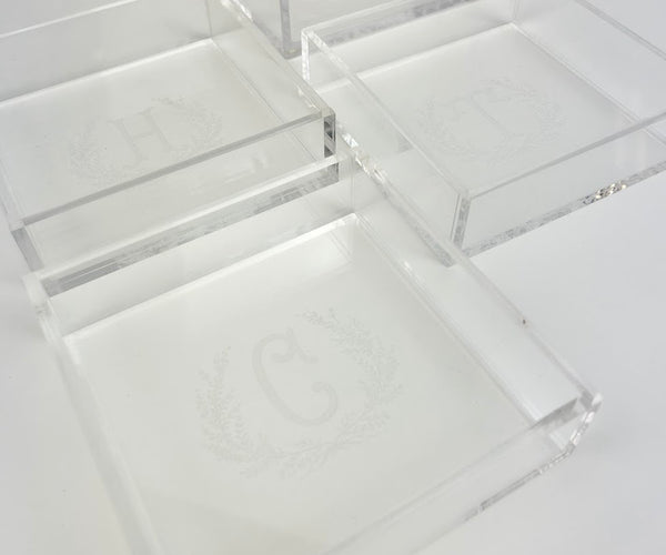 Acrylic Initial Roman Tray