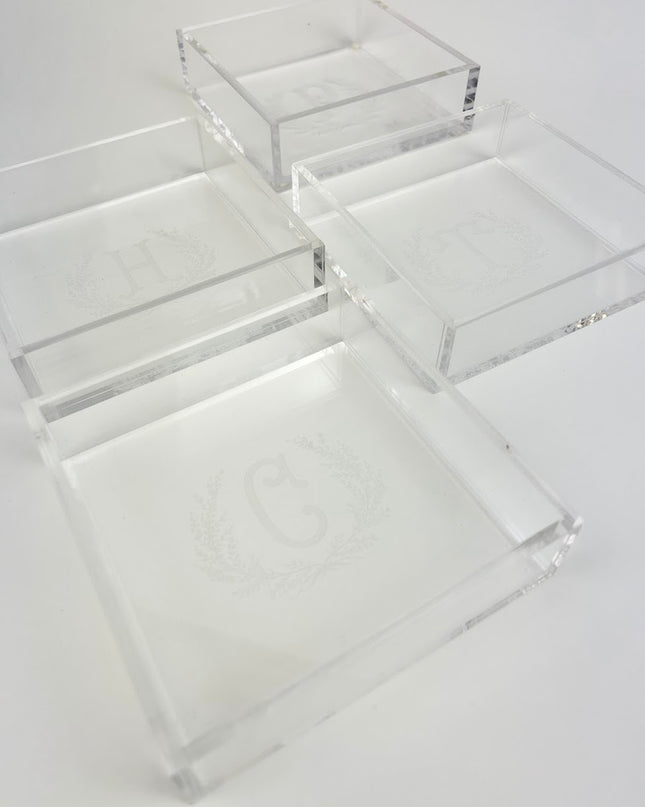 Acrylic Initial Roman Tray Home Decor in A at Wrapsody