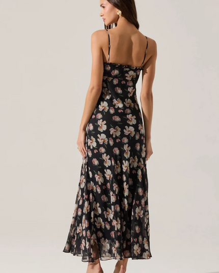 ASTR the Label Maeryn Sweetheart Black Maxi Dress