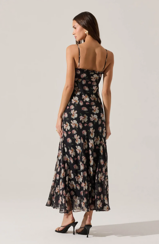 ASTR the Label Maeryn Sweetheart Black Maxi Dress