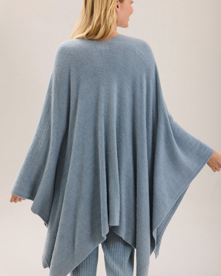 Barefoot Dreams CozyChic Lite Weekend Wrap - Blue Aura Loungewear in at Wrapsody
