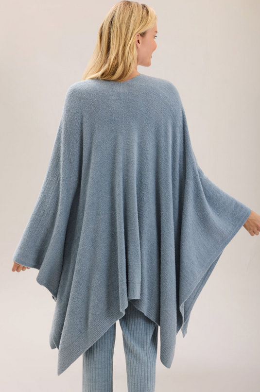 Barefoot Dreams CozyChic Lite Weekend Wrap - Blue Aura Loungewear in at Wrapsody