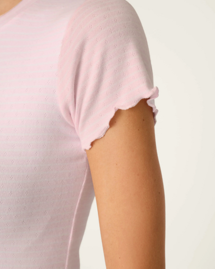 PJ Salvage Pretty Stripes Pink Top Loungewear in at Wrapsody