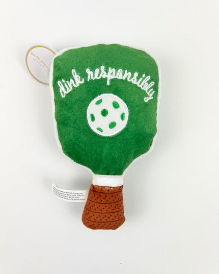 Green/White Pickleball Paddle Dog Toy Pet in  at Wrapsody