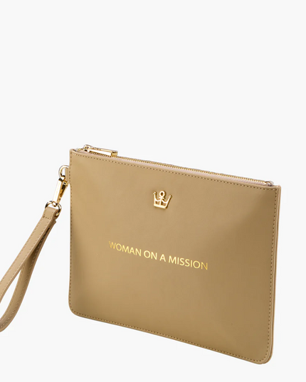 Oiver Thomas Wingwoman Perfect Pouch Wristlet Natural Handbags in at Wrapsody