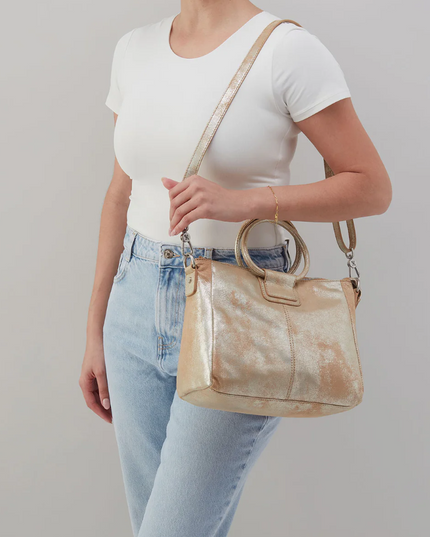 Hobo Sheila Medium in Saddle Stardust Handbags in at Wrapsody
