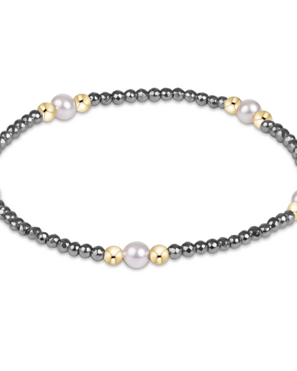 Enewton Purpose Pearl 4mm Bracelet Faceted Silver Hematite