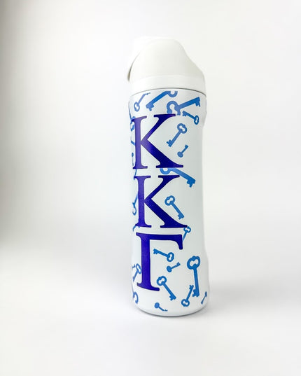 Sorority Flip-Top Water Bottle Greek in Kappa Kappa Gamma at Wrapsody
