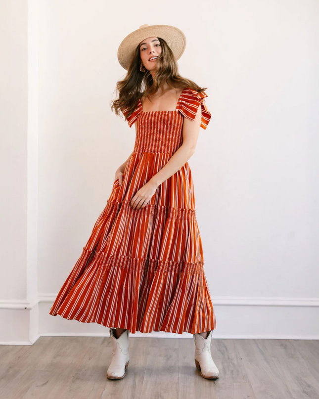 Rio Hemingway Stripe Dress Dresses in XS/S at Wrapsody