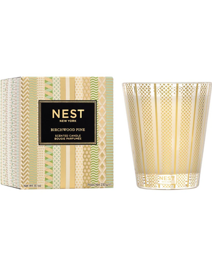 Nest Classic Candle 8.1oz Candles in Birchwood Pine at Wrapsody