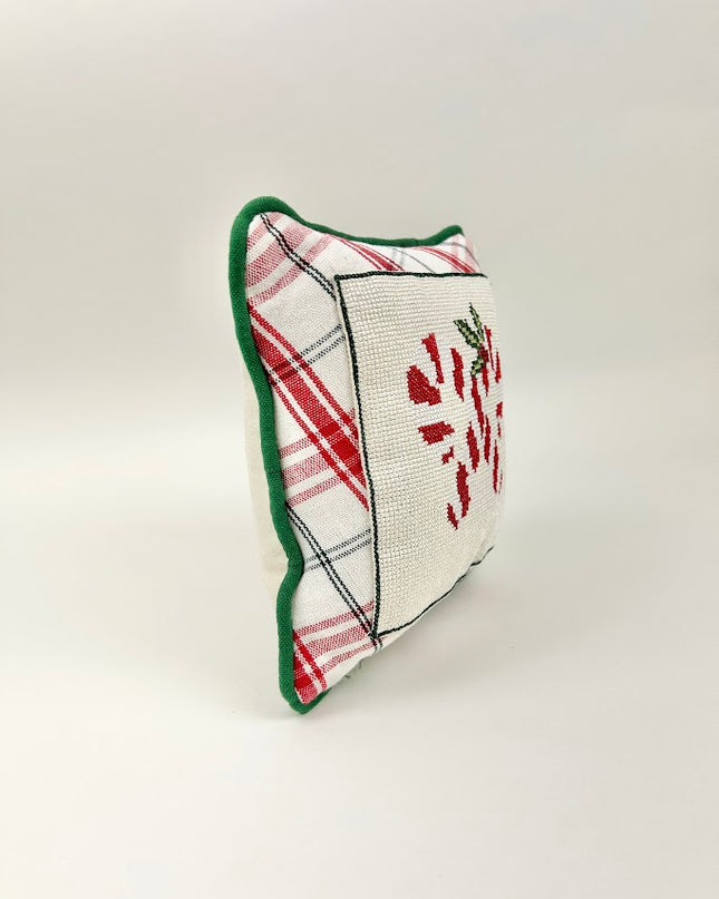 Candy Cane Needlepoint Pillow Pillows in at Wrapsody