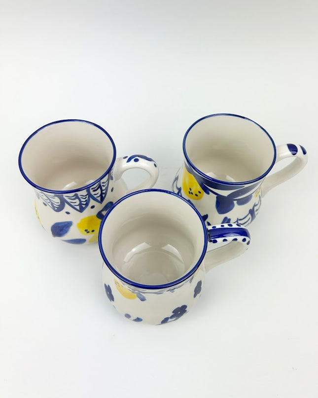 Stoneware Lemon Mugs Assorted Kitchen in at Wrapsody