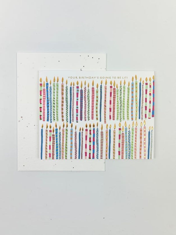 Birthday Candles Card Paper in  at Wrapsody