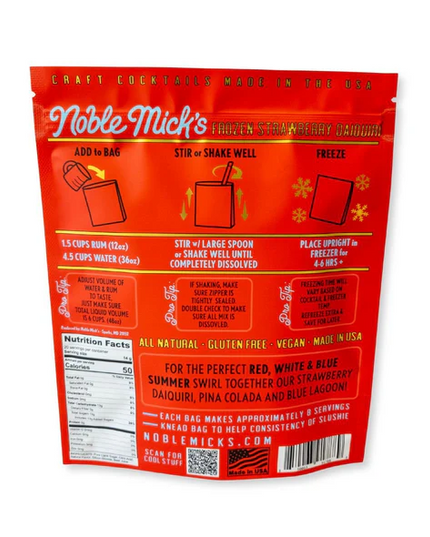 Noble Mick's Strawberry Daiquiri Frozen Cocktail Mix Food in at Wrapsody