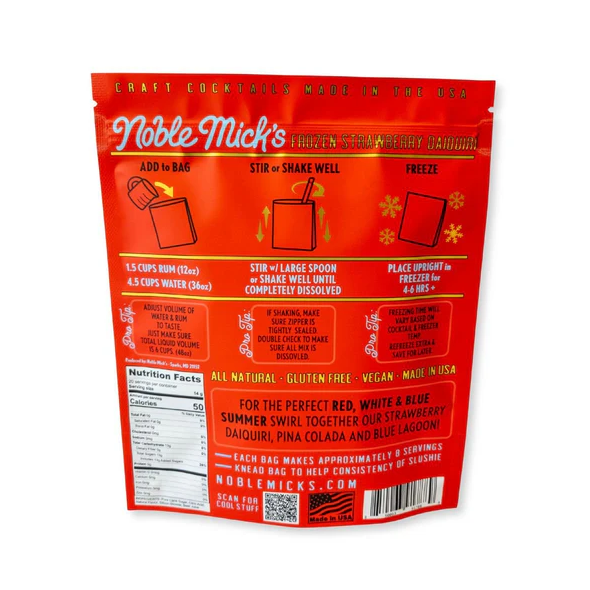 Noble Mick's Strawberry Daiquiri Frozen Cocktail Mix Food in at Wrapsody